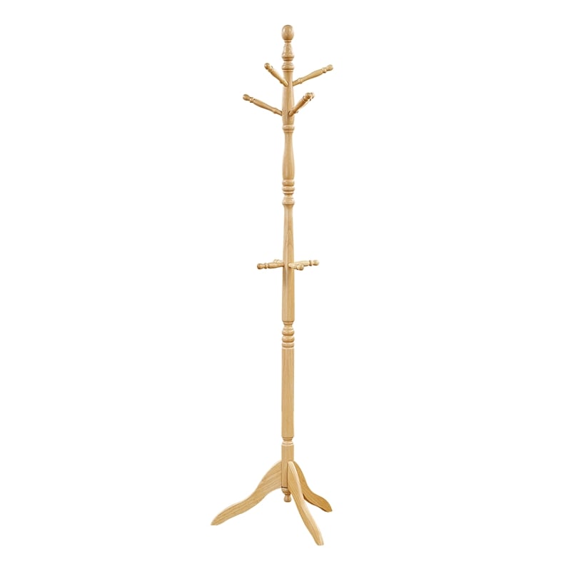 Lexicon Manny Rubber Wood Coat Rack in Natural