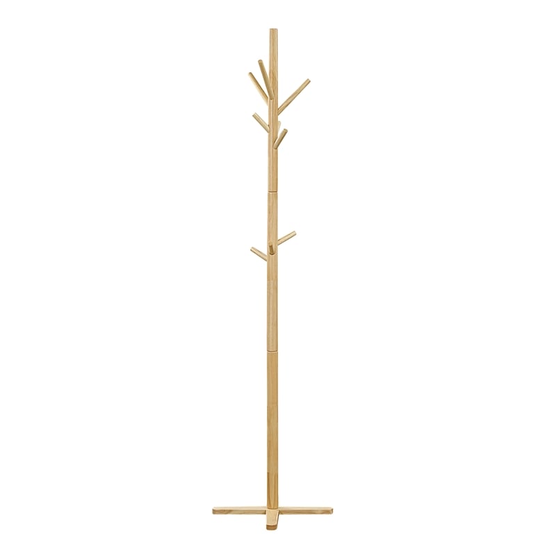 Lexicon Jack Rubber Wood Coat Rack in Natural