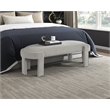 Lexicon Flux Velvet Bench with High-Density Foam Cushioned Seat in Taupe