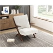 Lexicon Lennox Chenille Accent Chair in Beige and Pascal Brown finish