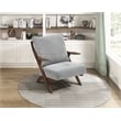 Lexicon Lennox Chenille Accent Chair in Gray and Pascal Brown finish