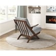 Lexicon Lennox Chenille Accent Chair in Gray and Pascal Brown finish