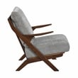 Lexicon Lennox Chenille Accent Chair in Gray and Pascal Brown finish