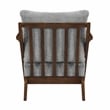 Lexicon Lennox Chenille Accent Chair in Gray and Pascal Brown finish