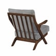 Lexicon Lennox Chenille Accent Chair in Gray and Pascal Brown finish