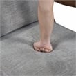 Lexicon Lennox Chenille Accent Chair in Gray and Pascal Brown finish