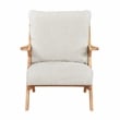 Lexicon Lennox Chenille Accent Chair in Beige and Natural finish