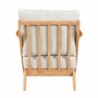 Lexicon Lennox Chenille Accent Chair in Beige and Natural finish
