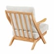 Lexicon Lennox Chenille Accent Chair in Beige and Natural finish