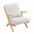 Lexicon Lennox Chenille Accent Chair in Beige and Natural finish
