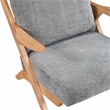 Lexicon Lennox Chenille Accent Chair in Gray and Natural finish