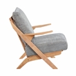 Lexicon Lennox Chenille Accent Chair in Gray and Natural finish
