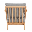 Lexicon Lennox Chenille Accent Chair in Gray and Natural finish