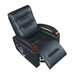 Lexicon Margot Faux leather Swivel Glider Reclining Chair in Dark Blue