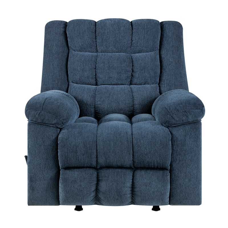 Lexicon Baldwin Chenille Rocker Reclining Chair in Blue