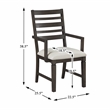 Lexicon Victoria Textured Dining Arm Chair - Set of 2 in Beige