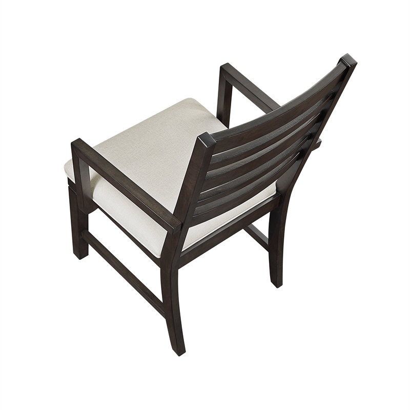 Lexicon Victoria Textured Dining Arm Chair - Set of 2 in Beige
