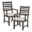 Lexicon Victoria Textured Dining Arm Chair - Set of 2 in Beige
