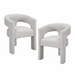 Lexicon Marais Boucle Dining Chairs - Set of 2 in Light Gray