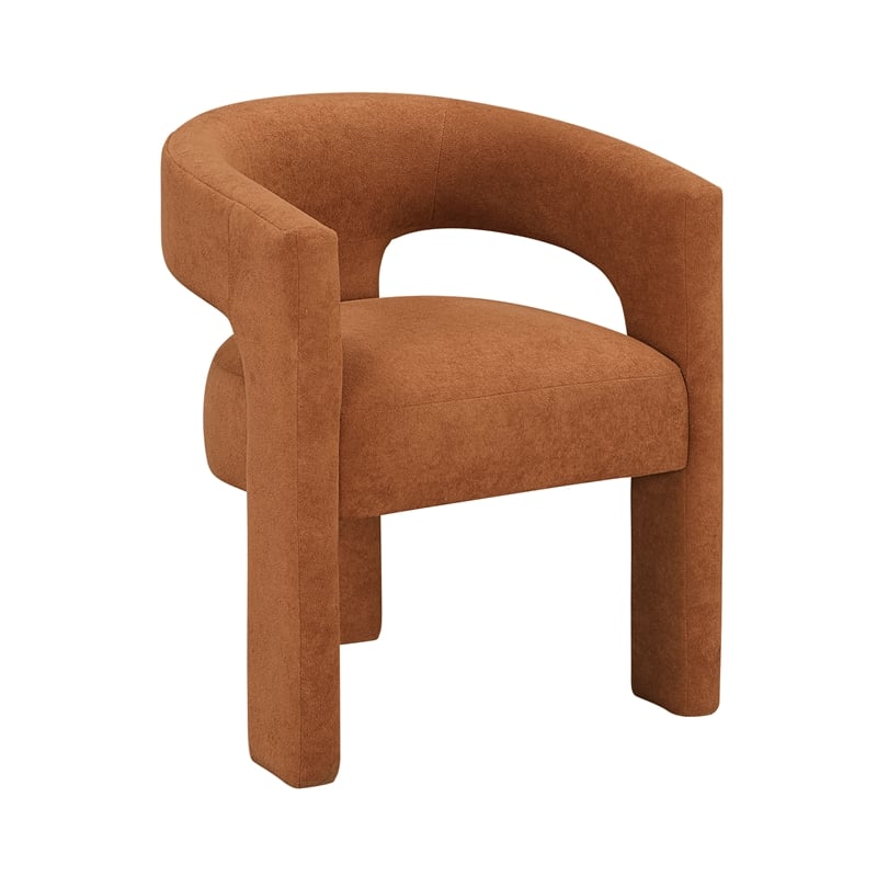 Lexicon Marais Boucle Fabric Dining Chairs - Set of 2 in Orange