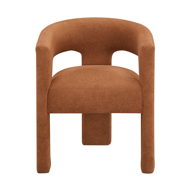 Lexicon Marais Boucle Fabric Dining Chairs - Set of 2 in Orange