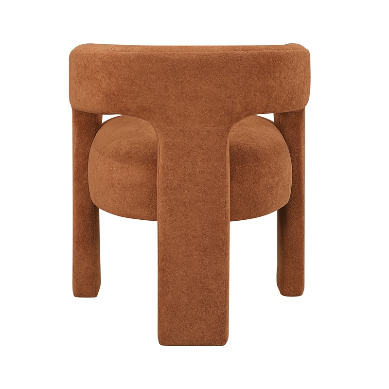 Lexicon Marais Boucle Fabric Dining Chairs - Set of 2 in Orange