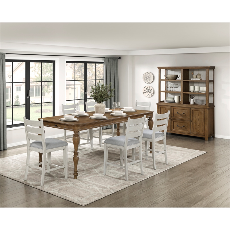Lexicon Wyatt Textured Counter Height Chair - Set of 2 in Gray