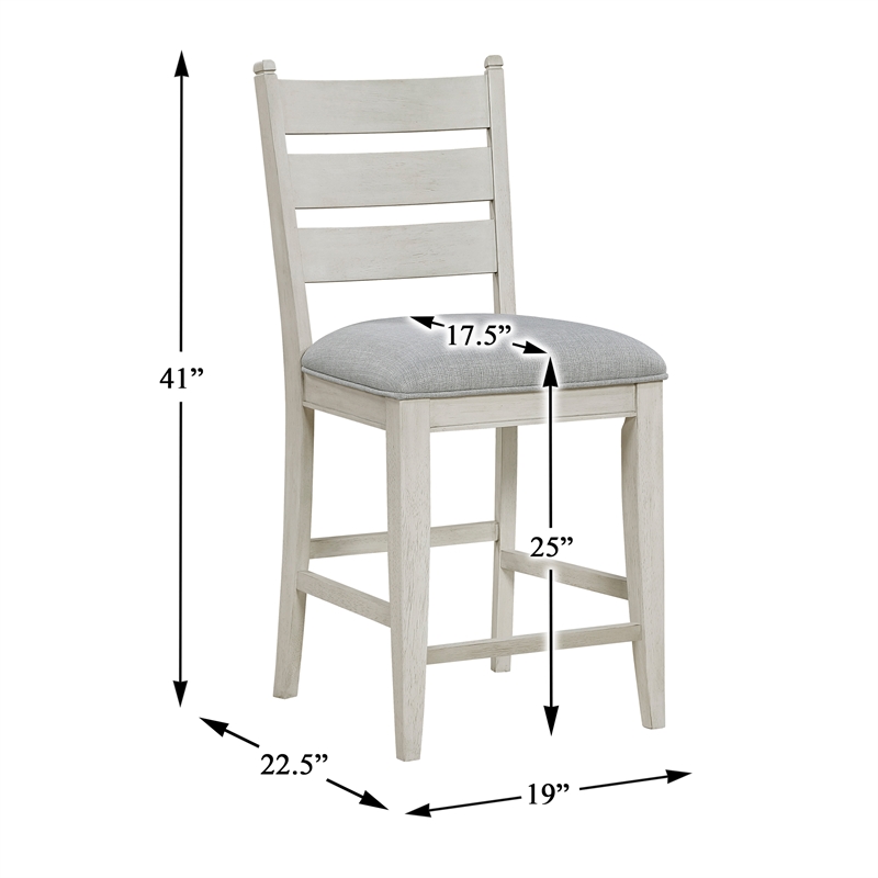 Lexicon Wyatt Textured Counter Height Chair - Set of 2 in Gray