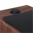Lexicon Sutton Leather 6-Piece Modular Power Reclining Sectional in Brown