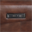 Lexicon Sutton Leather 6-Piece Modular Power Reclining Sectional in Brown