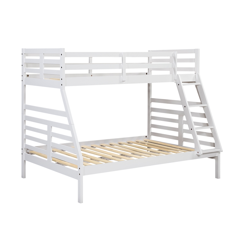 Lexicon Darden Pine Wood Twin/Full Bunk Bed in White