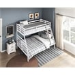 Lexicon Darden Pine Wood Twin/Full Bunk Bed in White