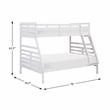 Lexicon Darden Pine Wood Twin/Full Bunk Bed in White