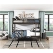 Lexicon Darden Pine Wood Twin/Full Bunk Bed in Dark Brown