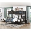 Lexicon Darden Pine Wood Twin/Full Bunk Bed in Dark Brown