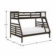 Lexicon Darden Pine Wood Twin/Full Bunk Bed in Dark Brown