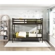 Lexicon Darden Pine Wood Twin/Twin Bunk Bed in Dark Brown Finish