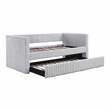 Lexicon Chapman Corduroy Daybed with Trundle in Gray