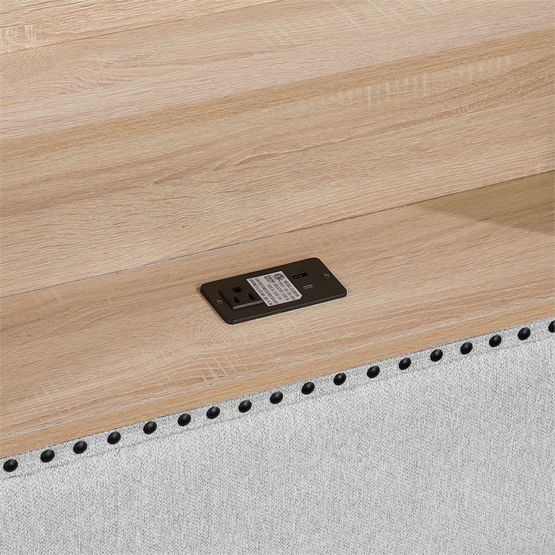 Lexicon Baxter Textured Fabric Daybed with Trundle in Light Gray