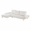 Lexicon Dominic Chenille 2-Piece Sectional with Left Chaise in Beige