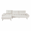 Lexicon Dominic Chenille 2-Piece Sectional with Left Chaise in Beige