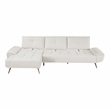 Lexicon Dominic Chenille 2-Piece Sectional with Left Chaise in Beige
