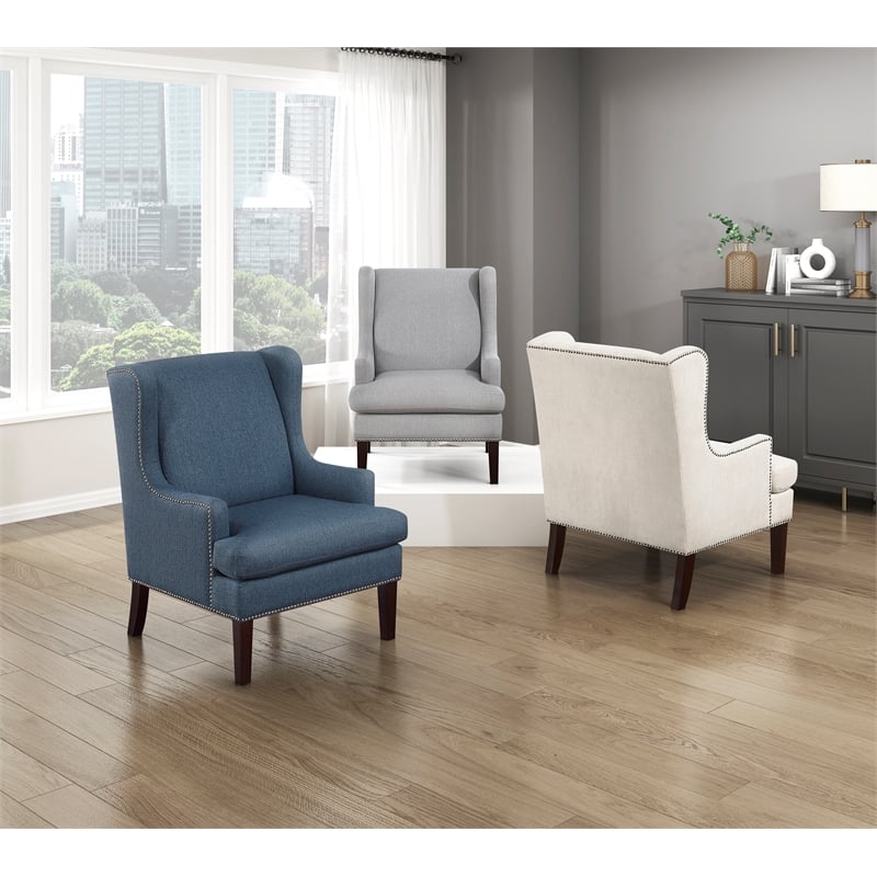 Lexicon Myles Textured Accent Chair in Blue