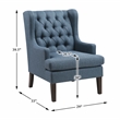 Lexicon Quent Textured Accent Chair in Blue