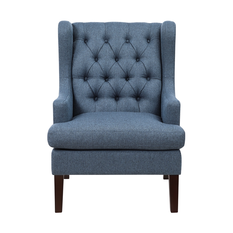 Lexicon Quent Textured Accent Chair in Blue