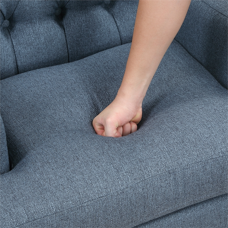 Lexicon Quent Textured Accent Chair in Blue