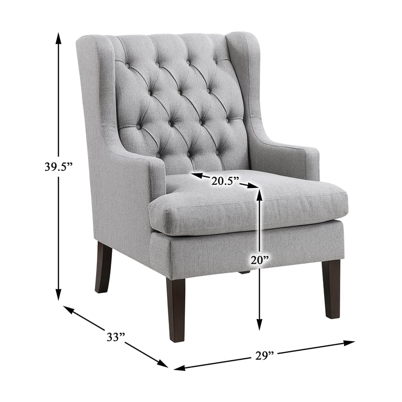 Lexicon Quent Textured Accent Chair in Gray
