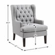 Lexicon Quent Textured Accent Chair in Gray