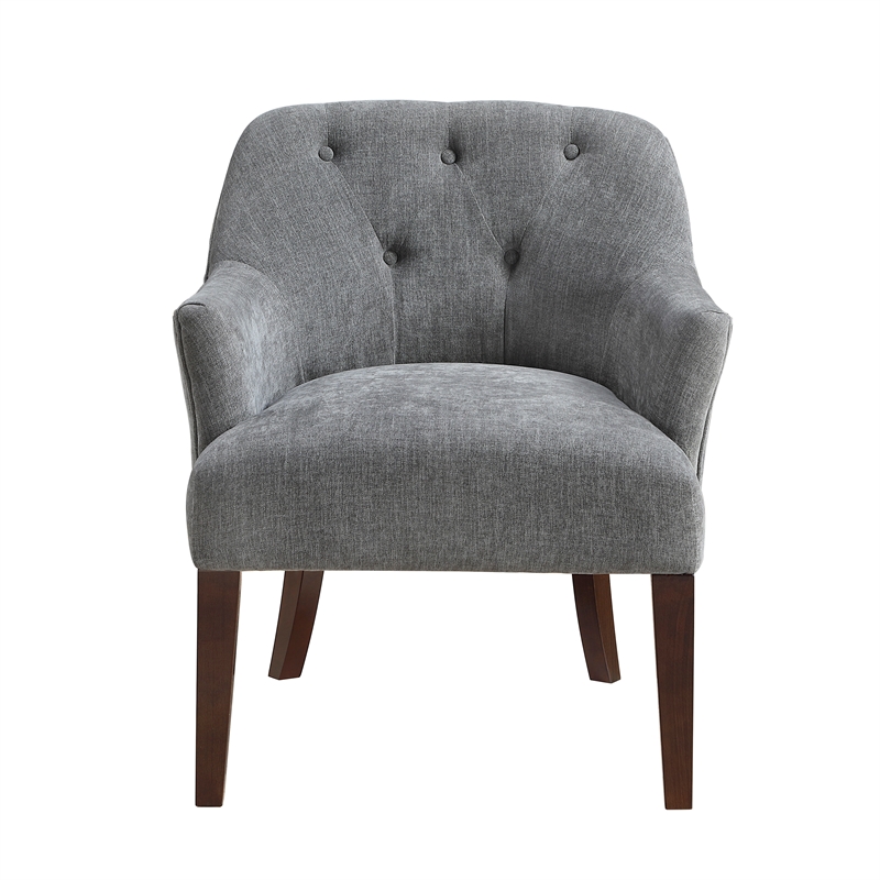Lexicon Rebecca Textured Fabric Accent Chair in Charcoal