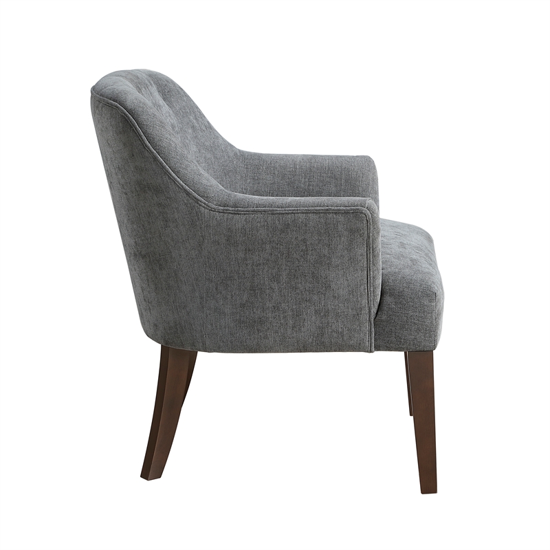 Lexicon Rebecca Textured Fabric Accent Chair in Charcoal